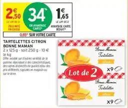 Intermarché Hyper Bonne Maman Tartelettes Citron offre