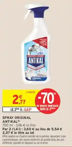 Intermarché Hyper ANTIKAL SPRAY ORIGINAL offre