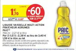 Intermarché Hyper PAIC Liquide vaisselle multi action offre