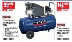 Screwfix mecafer Compresseur électrique 50L offre
