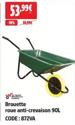 Screwfix The Wheelbarrow Company Brouette roue anti-crevaison offre