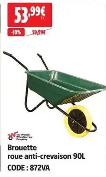 The Wheelbarrow Company Brouette roue anti-crevaison