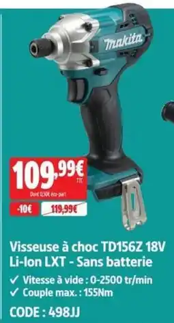 Screwfix Makita Visseuse à choc TD156Z 18V offre
