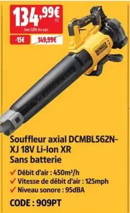 Screwfix DEWALT Souffleur axial DCMBL562N-XJ 18V Li-ion XR offre