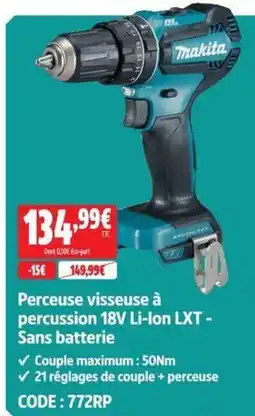 Screwfix Makita Perceuse visseuse à percussion 18V Li-ion LXT offre
