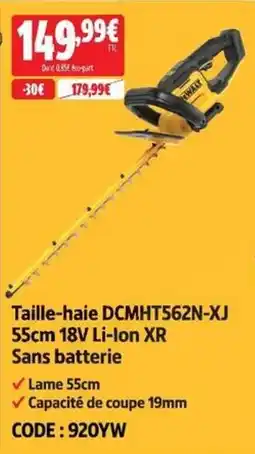 Screwfix DEWALT Taille-haie DCMHT562N-XJ offre
