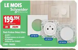 Screwfix Schneider Electric Pack Probox Odace blanc offre
