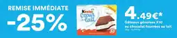 Hmarket Kinder Gâteau genoises X10 au chocolat fourrees au lait offre