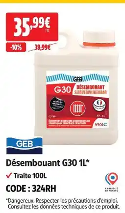 Screwfix Geb désembouant g30 1l offre