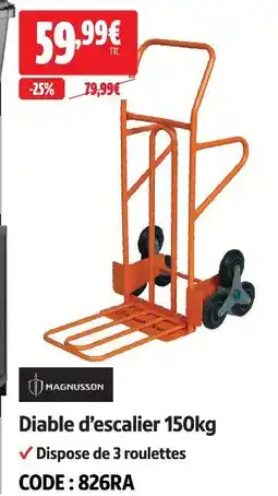 Screwfix Magnusson diable d'escalier 150kg offre