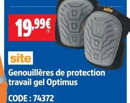 Screwfix Site genouillères de protection travail gel optimus offre