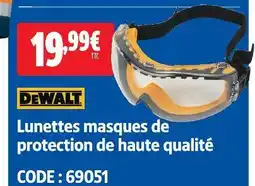 Screwfix Dewalt lunettes masques de protection de haute qualité offre