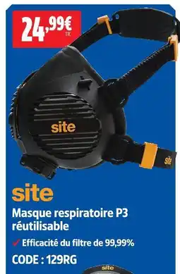 Screwfix Site masque respiratoire p3 réutilisable offre