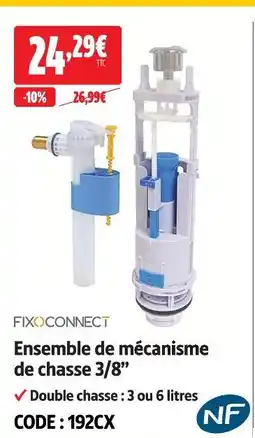 Screwfix Fixoconnect ensemble de mécanisme de chasse 3/8” offre
