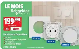 Screwfix Schneider electric pack probox odace blanc offre