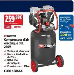 Screwfix Facom compresseur d’air électrique 50l 230v offre