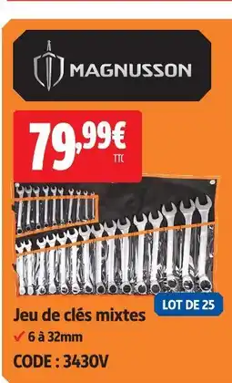 Screwfix Magnusson jeu de clés mixtes offre