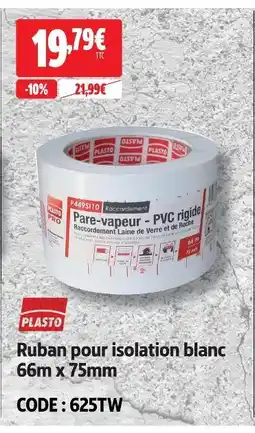 Screwfix Plasto ruban pour isolation blanc offre