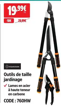 Screwfix Magnusson outils de taille jardinage offre