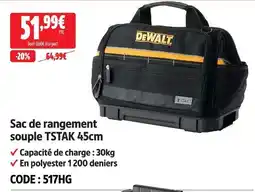 Screwfix Dewalt sac de rangement souple tstak 45cm offre
