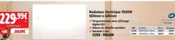 Screwfix Radiateur électrique 1000w 600mm x 630mm offre