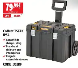 Screwfix Dewalt coffret tstak ip54 offre