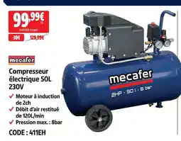Screwfix Mecafer compresseur électrique 50l 230v offre