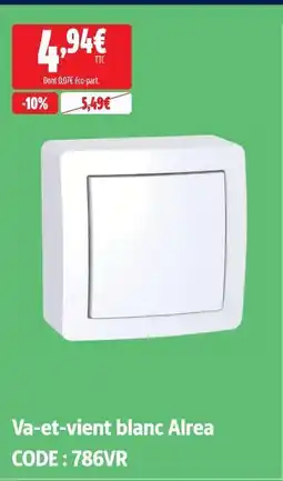 Screwfix Va-et-vient blanc alrea offre