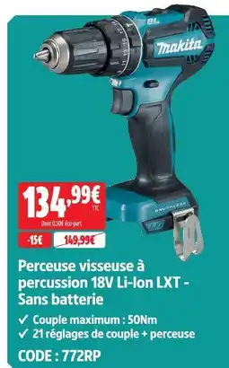 Screwfix Makita perceuse visseuse à percussion 18v li-ion lxt - sans batterie offre