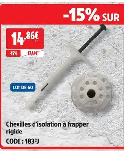 Screwfix Chevilles d’isolation à frapper rigide offre