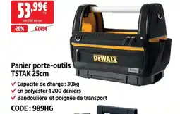 Screwfix Dewalt panier porte-outils tstak offre