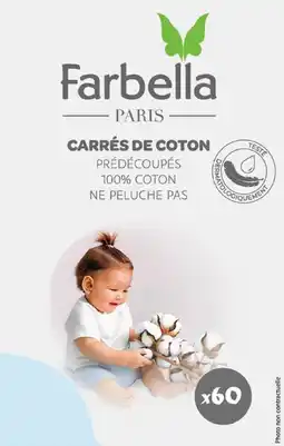 Auchan Farbella carrés coton farbella bebe offre