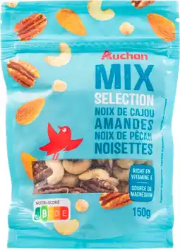Auchan Auchan mix sélection noix de cajou amandes noix de pécan noisettes auchan offre