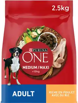 Auchan Purina croquette pour chien adult medium/maxi au poulet purina one offre