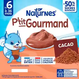 Auchan Nestle p'tit gourmand desserts lactés au cacao naturnes offre