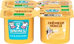 Auchan Les 2 vaches crème dessert les 2 vaches bio offre