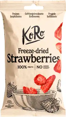 Auchan Koro fraises lyophilisées koro offre