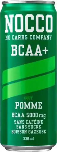 Auchan Nocco boisson goût pomme sans caféine nocco offre