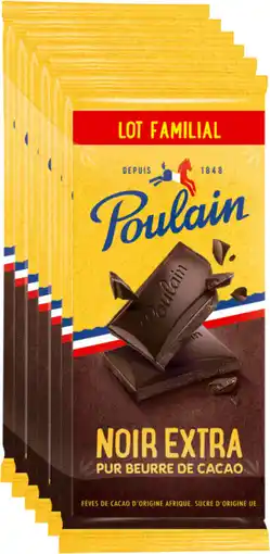Auchan Supermarché Poulain tablettes de chocolat noir extra poulain offre