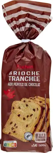 Auchan Supermarché Auchan brioche tranchée pépites chocolat auchan offre