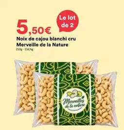 Hmarket Merveille de la nature noix de cajou blanchies crues offre