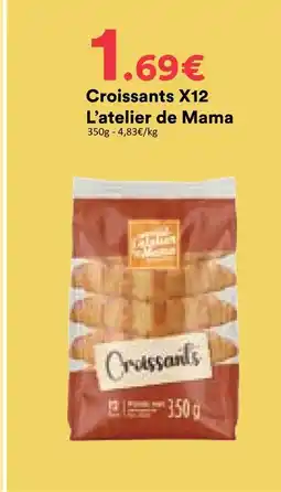 Hmarket L'atelier mama croissants x12 offre