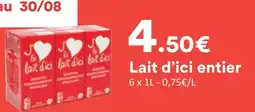 Hmarket Lait d’ici entier offre