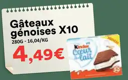 Hmarket Gâteaux génoises x10 offre