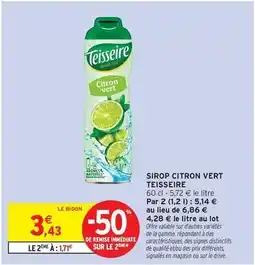 Intermarché Express Teisseire - sirop vert offre