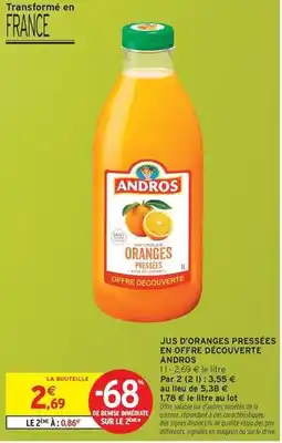 Intermarché Express Andros - jus d'oranges pressees en offre découverte offre