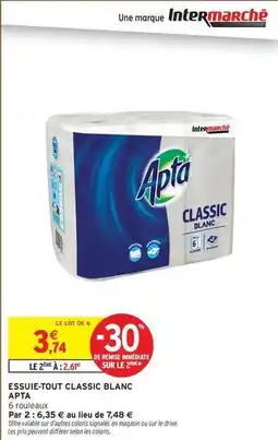 Intermarché Express Apta - essuie-tout classic blanc offre
