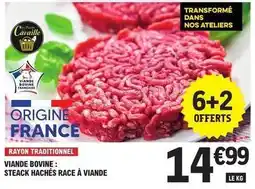 E.Leclerc Viande bovine: steack hachés race à viande offre