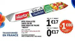 E.Leclerc Herta - pâte feuilletée tarte en or sans huile de palme offre