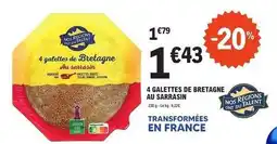 E.Leclerc 4 galettes de bretagne au sarrasin offre
